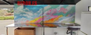 mural cielo colorines colores caravana